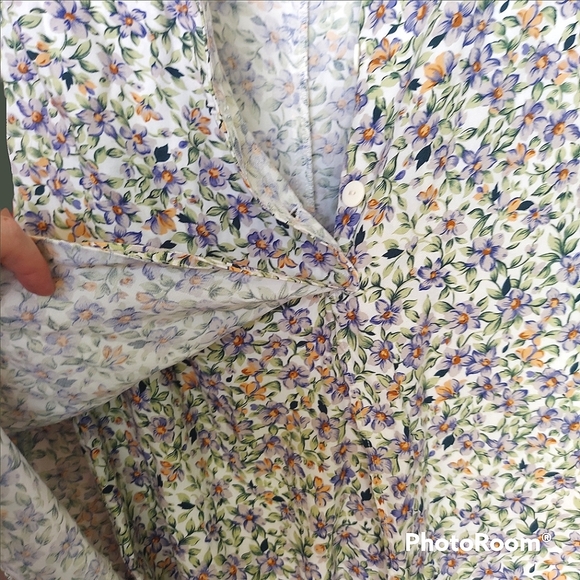 SOLD Vtg 90s floral romper mini dress skort - Picture 9 of 12